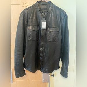 John Varvatos USA Karl Leather Shirt Jacket XL